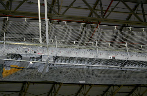 conveyor with safety netting