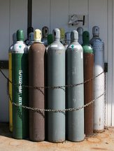 compressed gas bottles