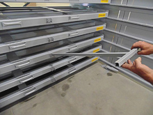 roll out sheet metal rack