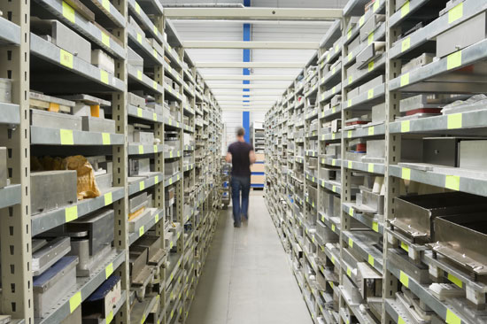 picking area at a distribution center