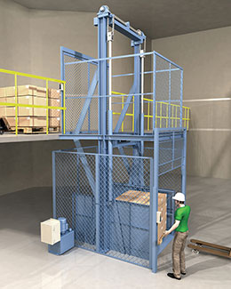 straddle design vertical conveyor