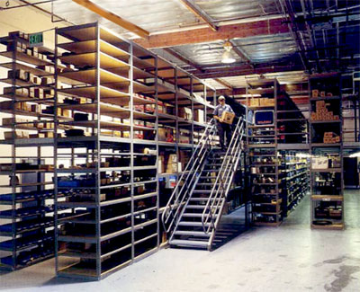 shelf supported mezzanine system