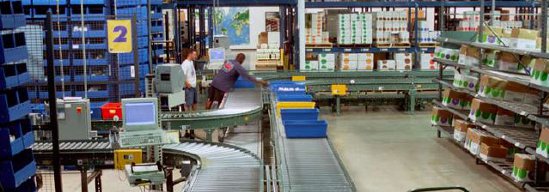 Automated distribution warehouse