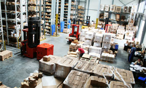 workers in a busy warehoue