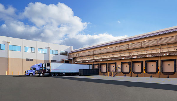 distribution center exterior dock area