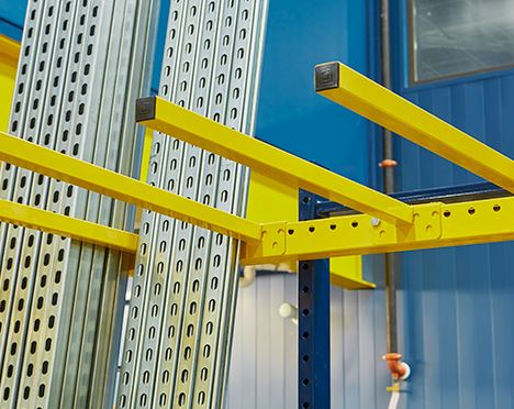 vertical bar racks in pallet rack