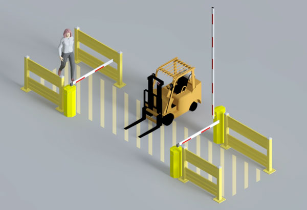 aislecop system with forklift priority