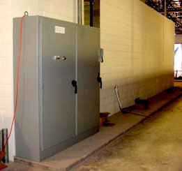 Electrical panel in a distribution center