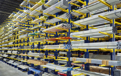 cantilever rack with pipe storage