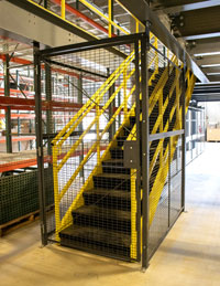 Security cage for a stairwell