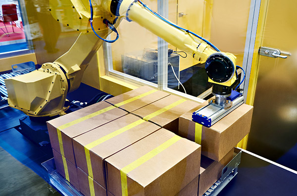 robotic palletizer system in action