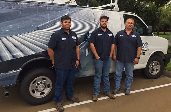 Cisco-Eagle field services crew in Houston, Texas