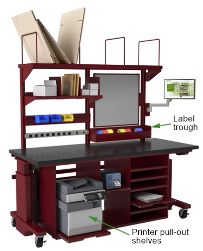 Ergonomic workstation with various options