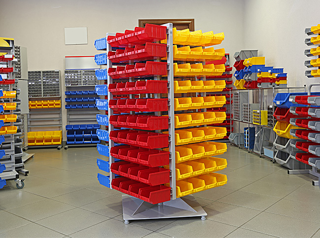 rotating bin shelving
