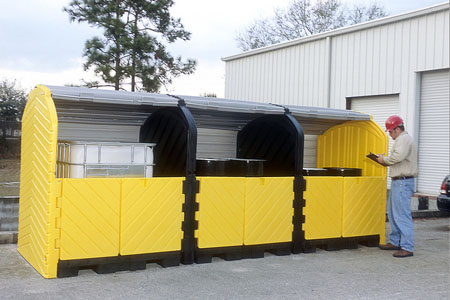 chemical drum storage container