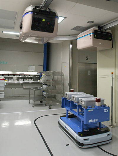AGV operating in a medical environment
