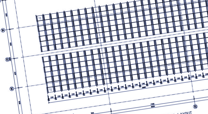 pallet rack layout drawing.