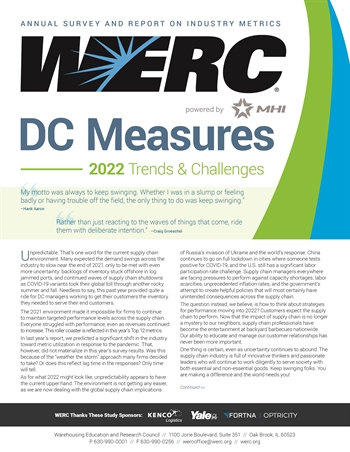 WERC 2022 distribution center report cover