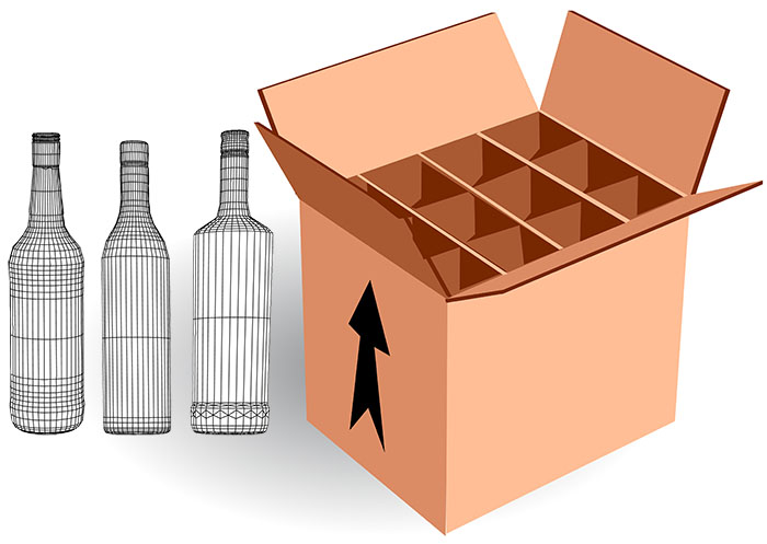 wine case design can impact conveyor handling and palletizing