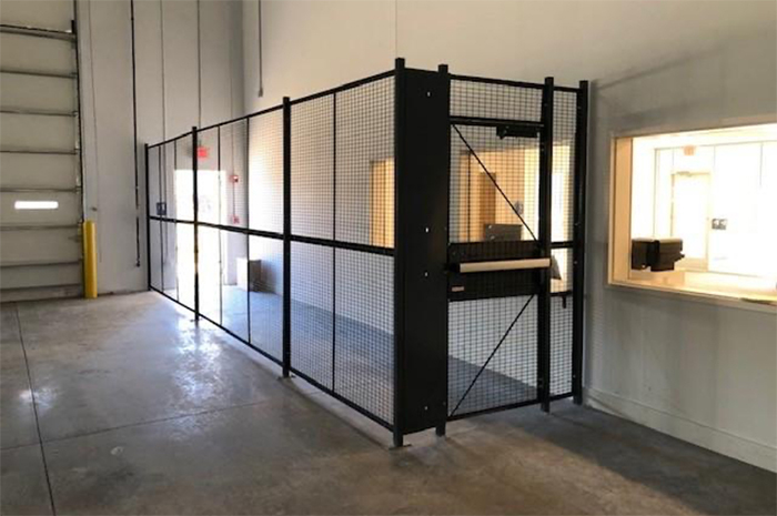 driver cage layout with access to facility amenities, such as restrooms or lounges.