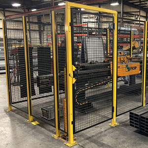 Wire partition guarding robot