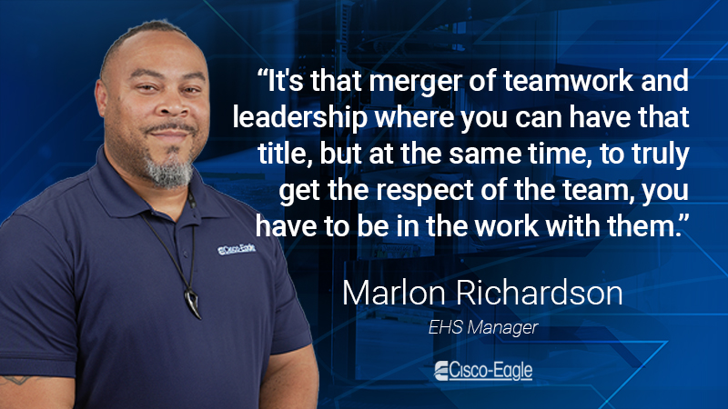 Marlon Richardson with quote